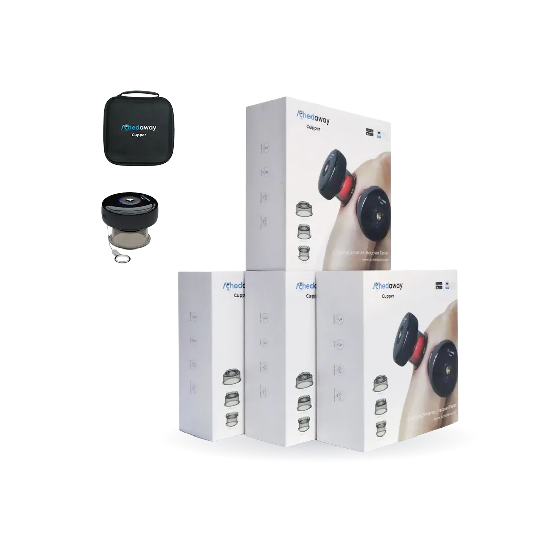 Achedaway Cupper - The Smart Cupping Therapy Massager (4 Pairs)
