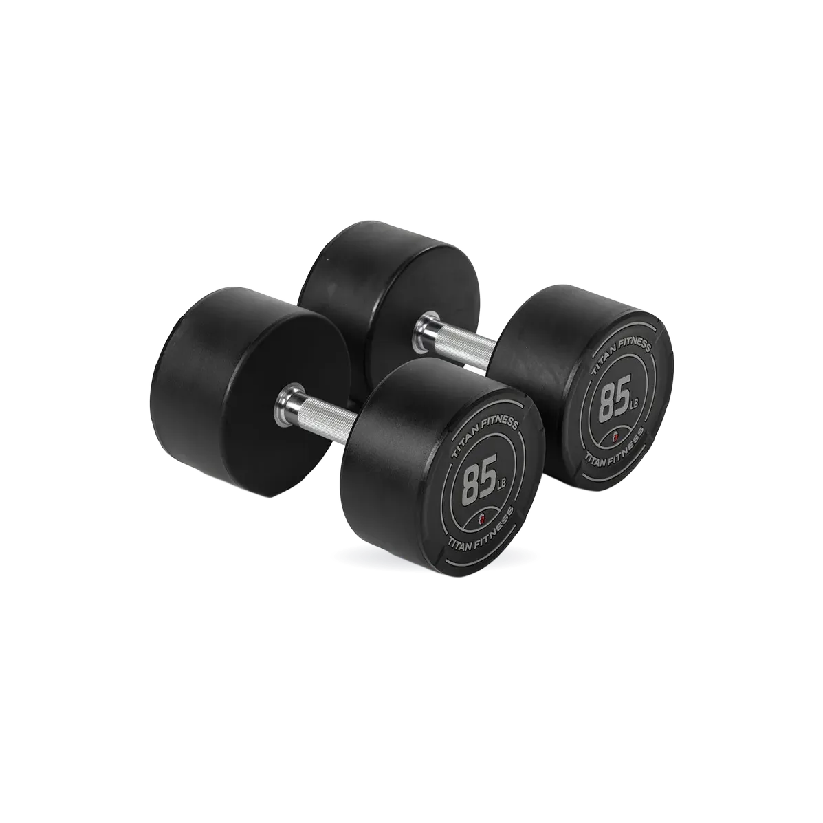 85 LB Pair Round Urethane Dumbbells