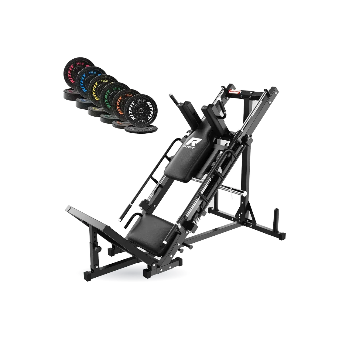RitFit BLP01 Full Leg Workout Package 3-In-1 Leg Press, Hack Squat, and Calf Raise Set
