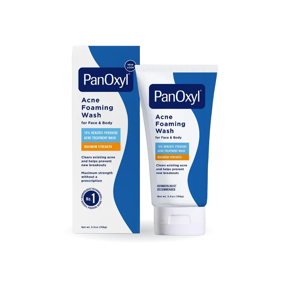 PanOxyl Acne Foaming Wash for Face & Body, 5.5 oz.