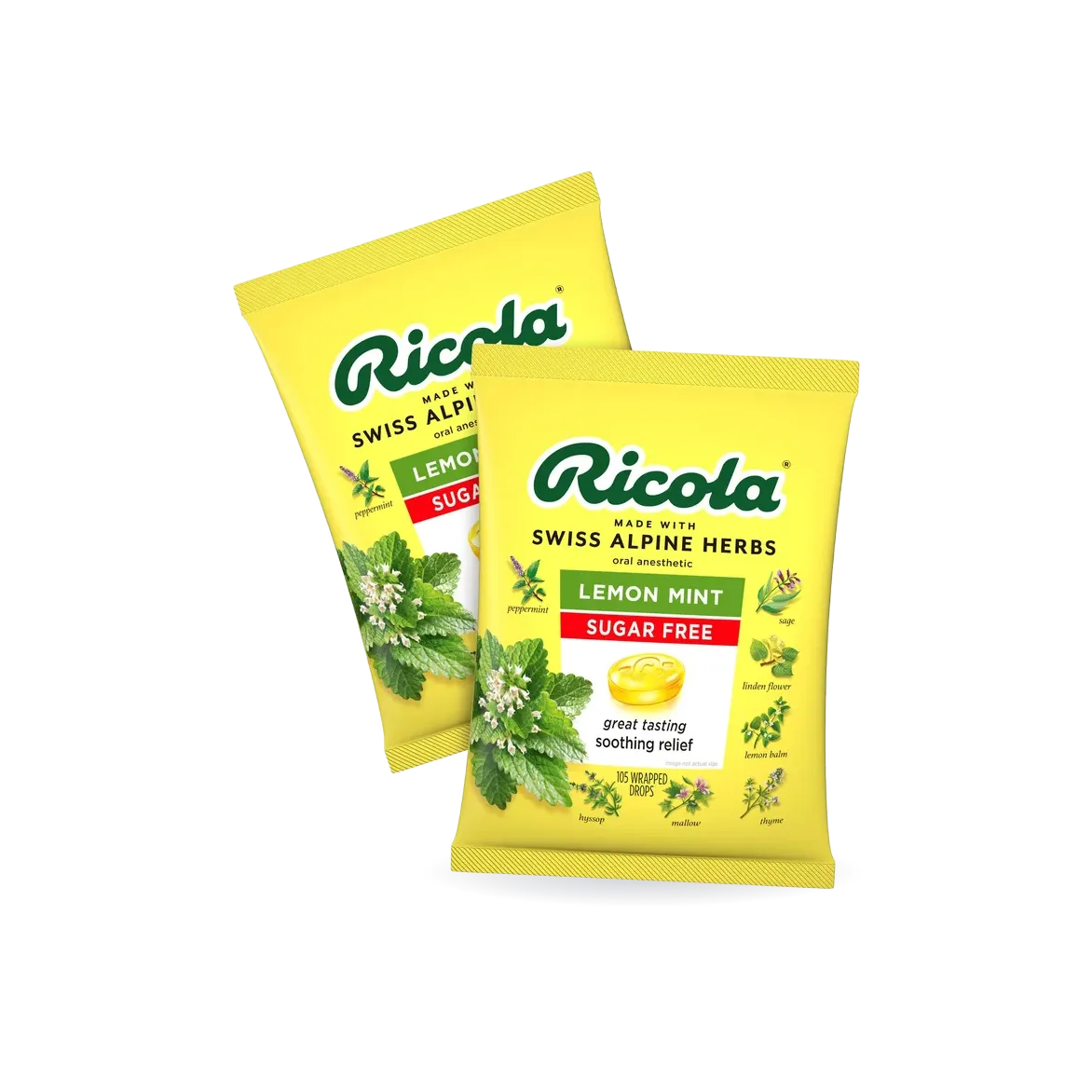 Ricola Sugar Free Lemon Mint Drops, 210 Drops
