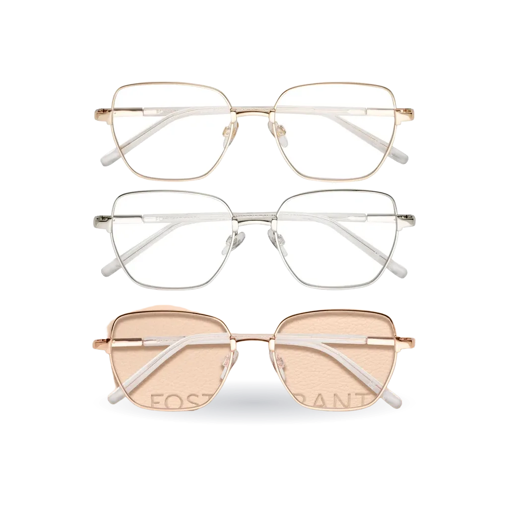 Design Optics by Foster Grant #827 Metal Geo Style Reading Glasses, 3-pack