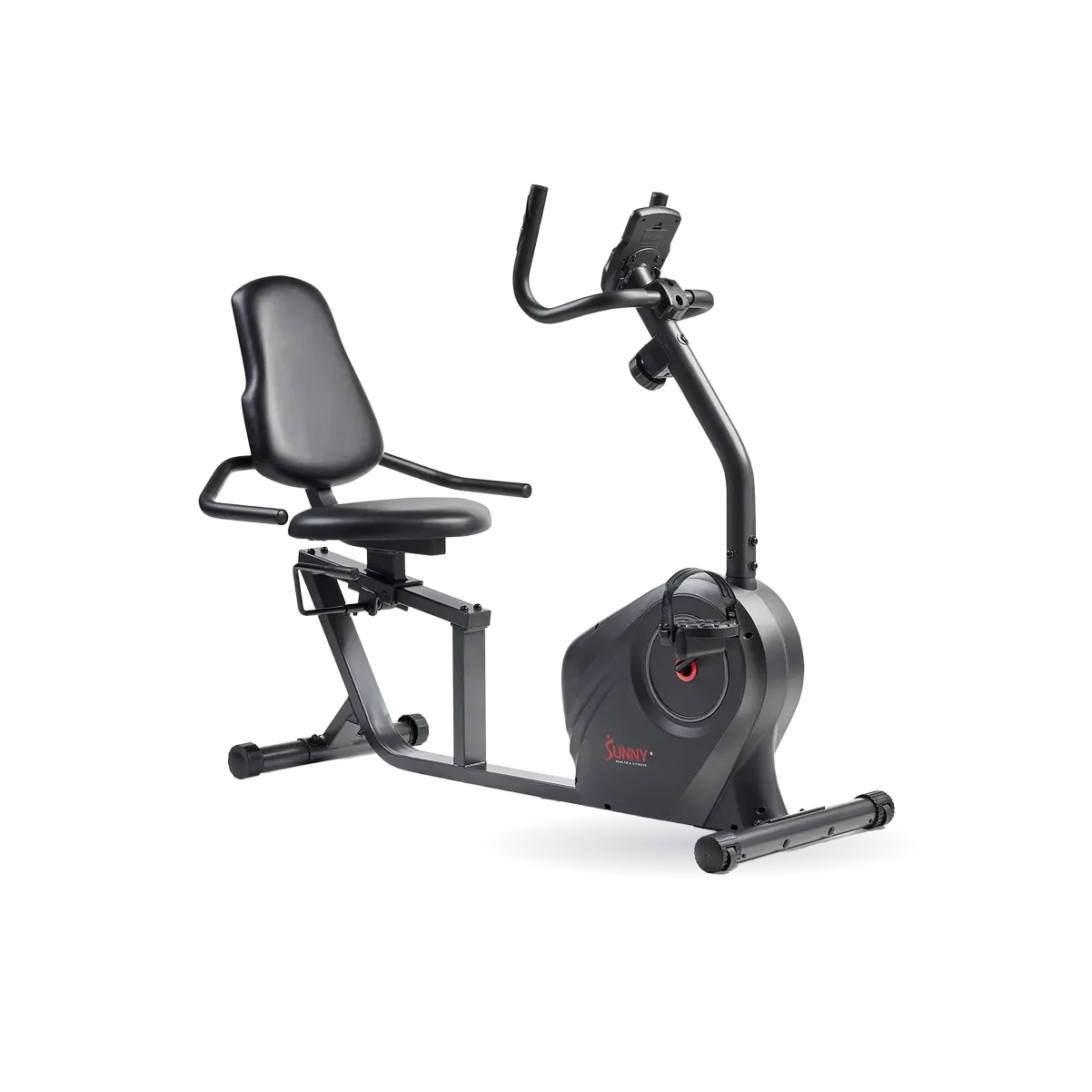 Sunny Health & Fitness Smart Magnetic Resistance Recumbent Bike with Easy Adjustable Seat