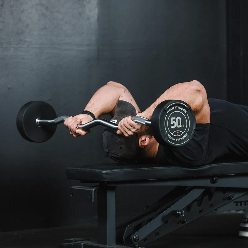 40 LB EZ Curl Fixed Urethane Barbell