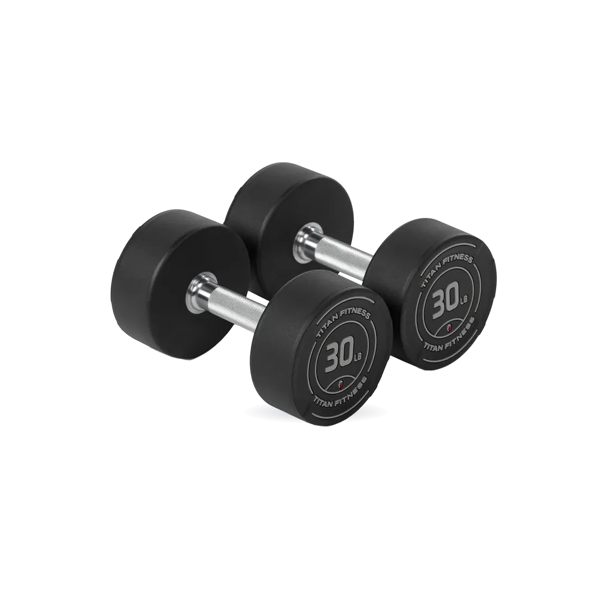 30 LB Pair Round Urethane Dumbbells
