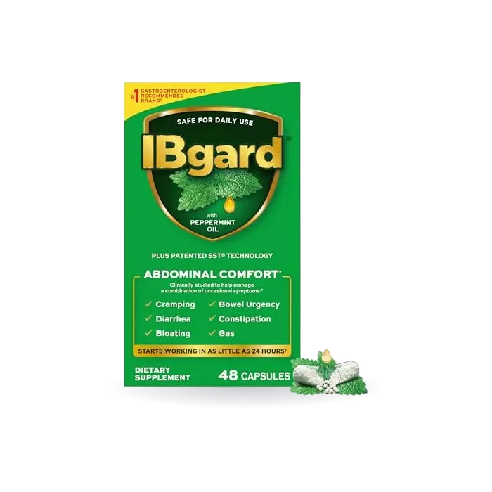 IBgard Peppermint Oil Capsules for Abdominal Comfort, 48 Capsules