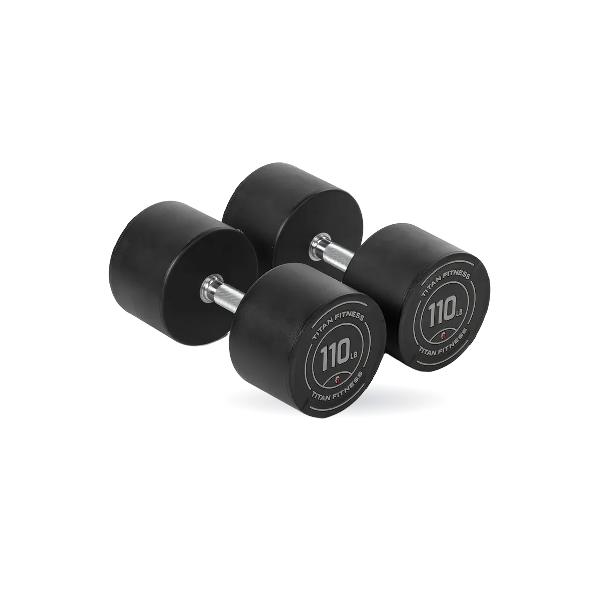 110 LB Pair Round Urethane Dumbbells