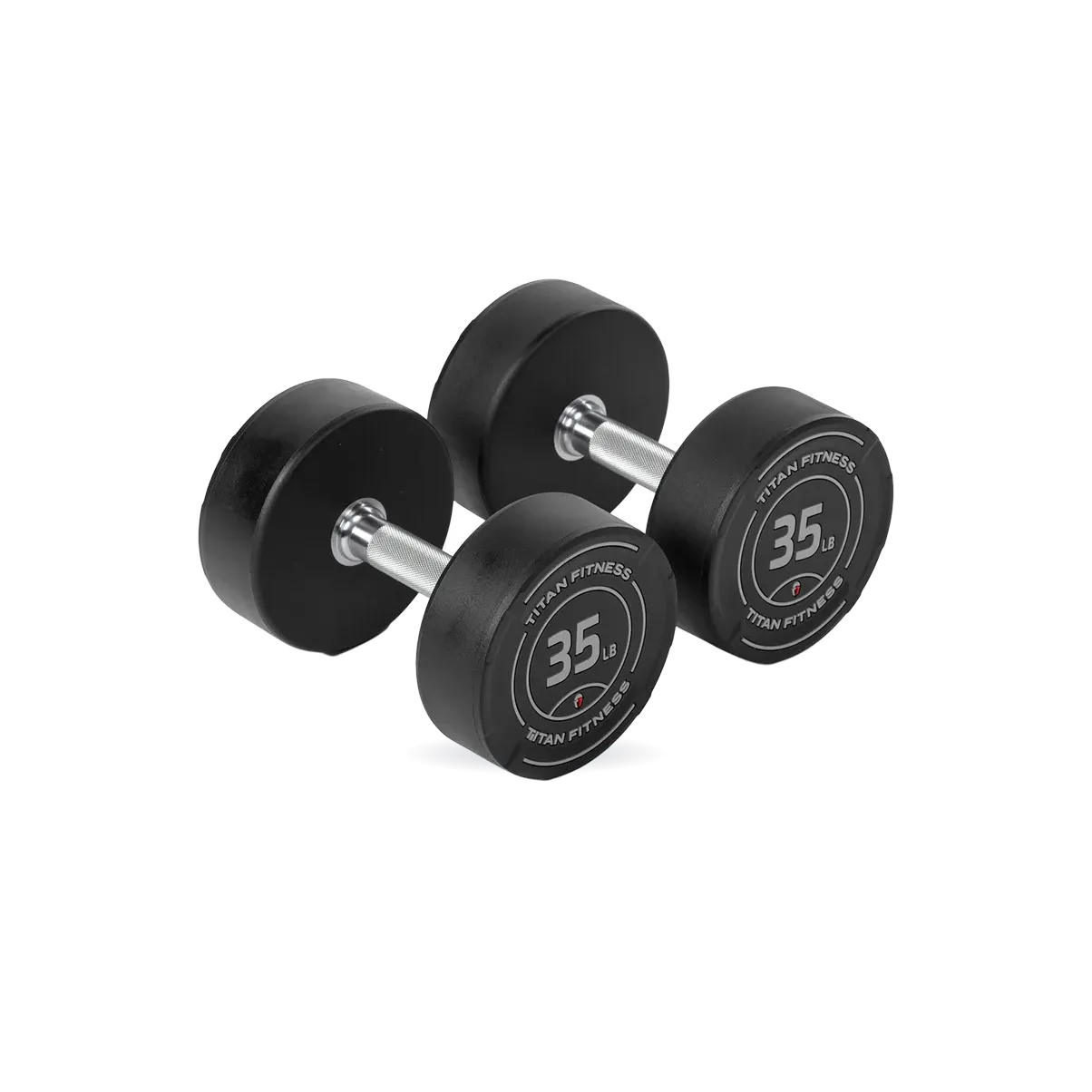 35 LB Pair Round Urethane Dumbbells