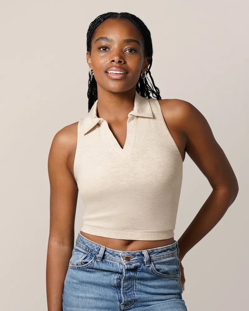 Sublime® Bamboo Collared Maternity & Nursing Longline Bra Top