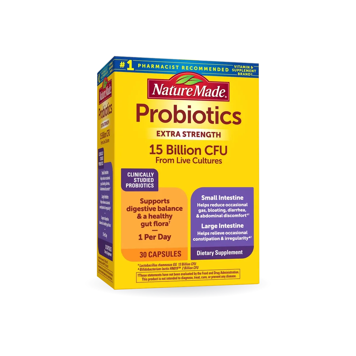 Probiotics Extra Strength 15 Billion CFU from Live Cultures Capsules