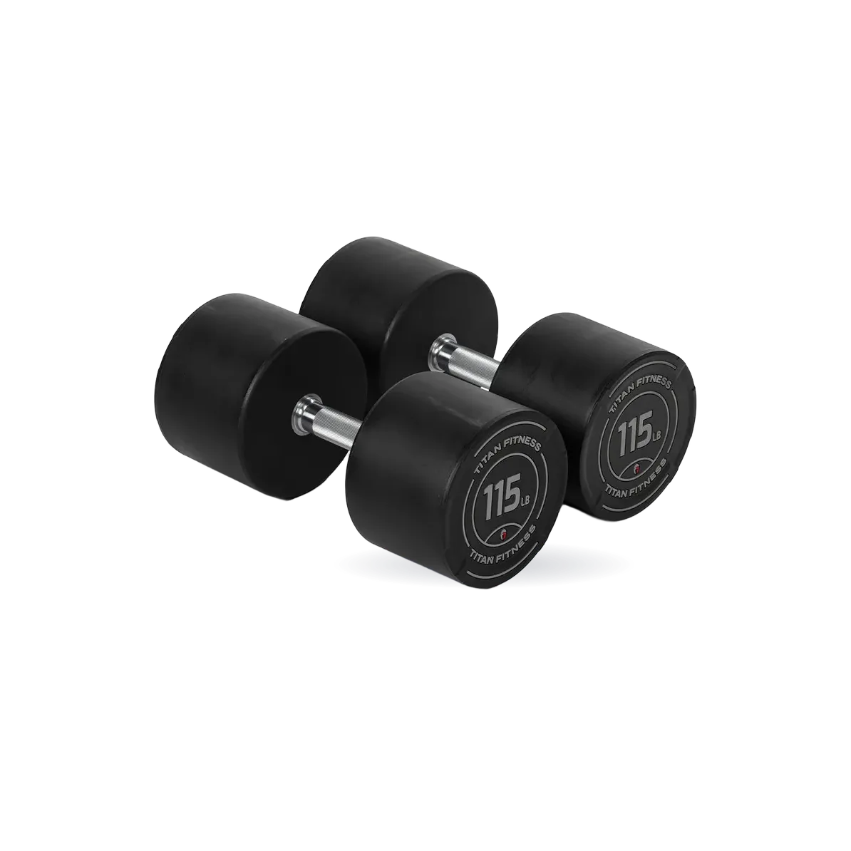 115 LB Pair Round Urethane Dumbbells
