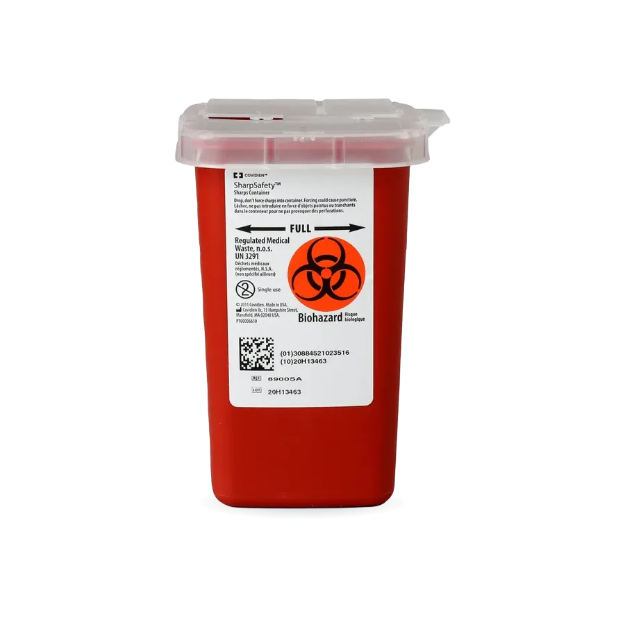 Kendall Kendal 8900SA Sharps Container 1 qt, Red
