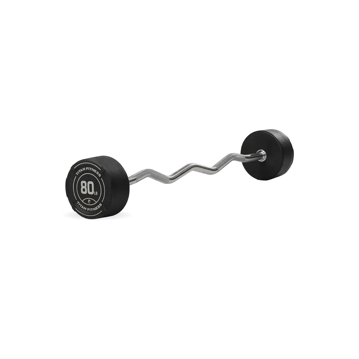 80 LB EZ Curl Fixed Urethane Barbell