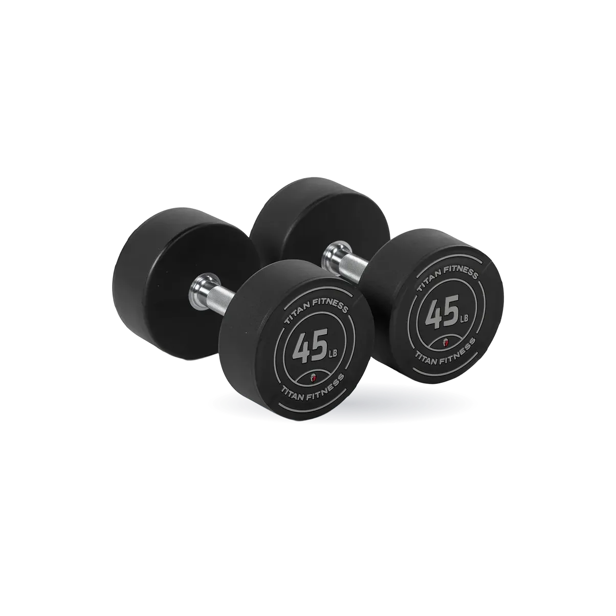 45 LB Pair Round Urethane Dumbbells