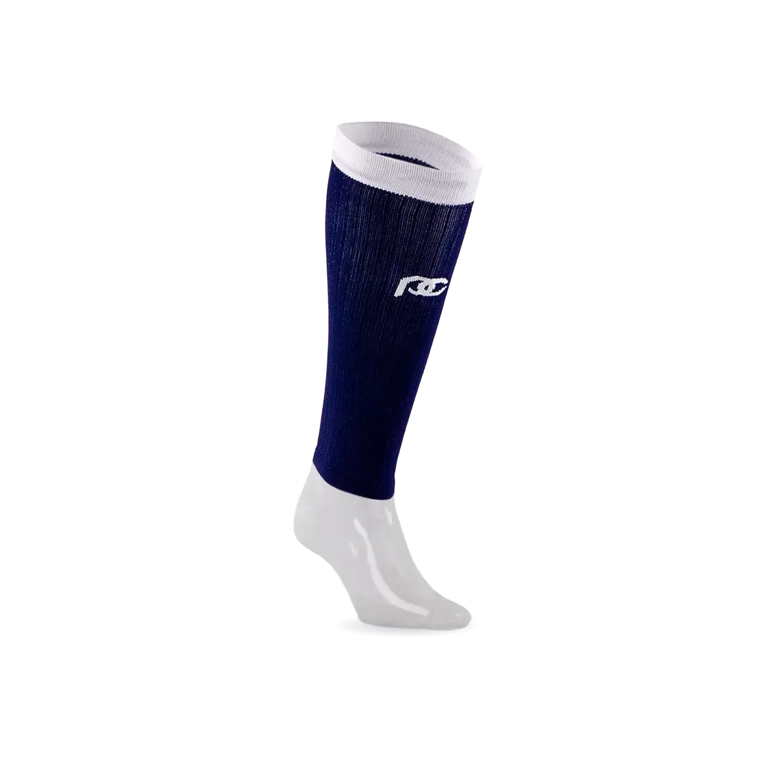 Calf Sleeves, Navy over White
