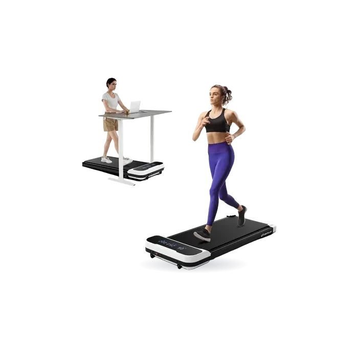 Costway 2.5HP Under Desk Treadmill for Home and Office Remote Control LED Display White