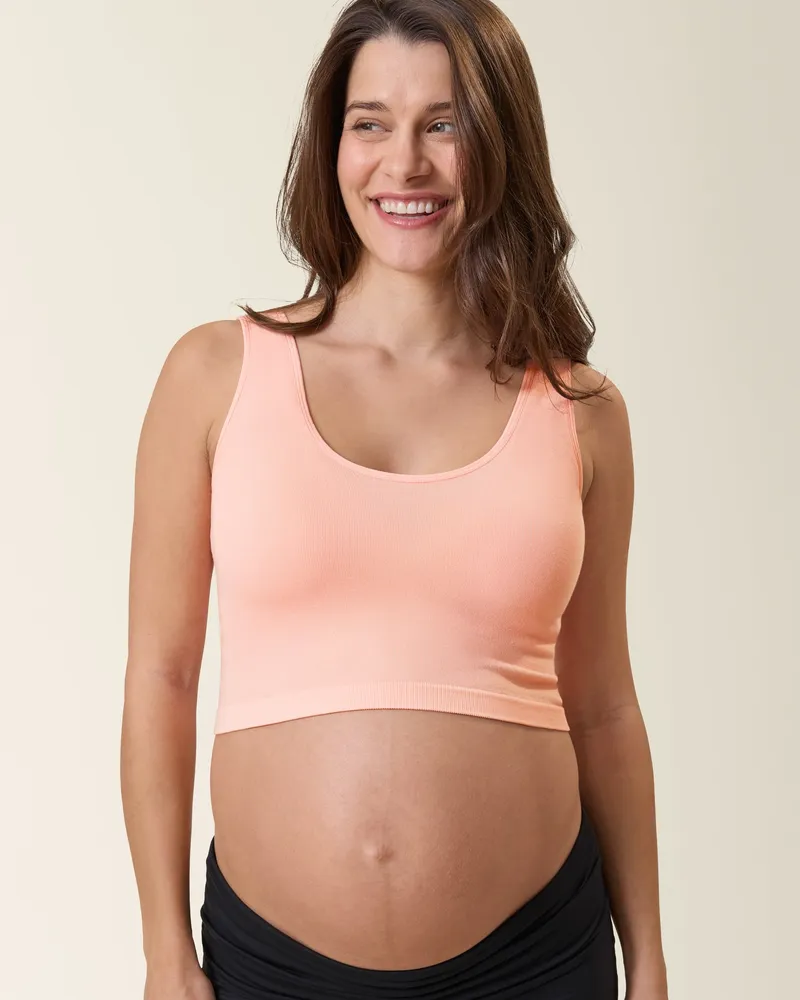 Sublime® Bamboo Scoop Neck Maternity & Nursing Longline Bra Top