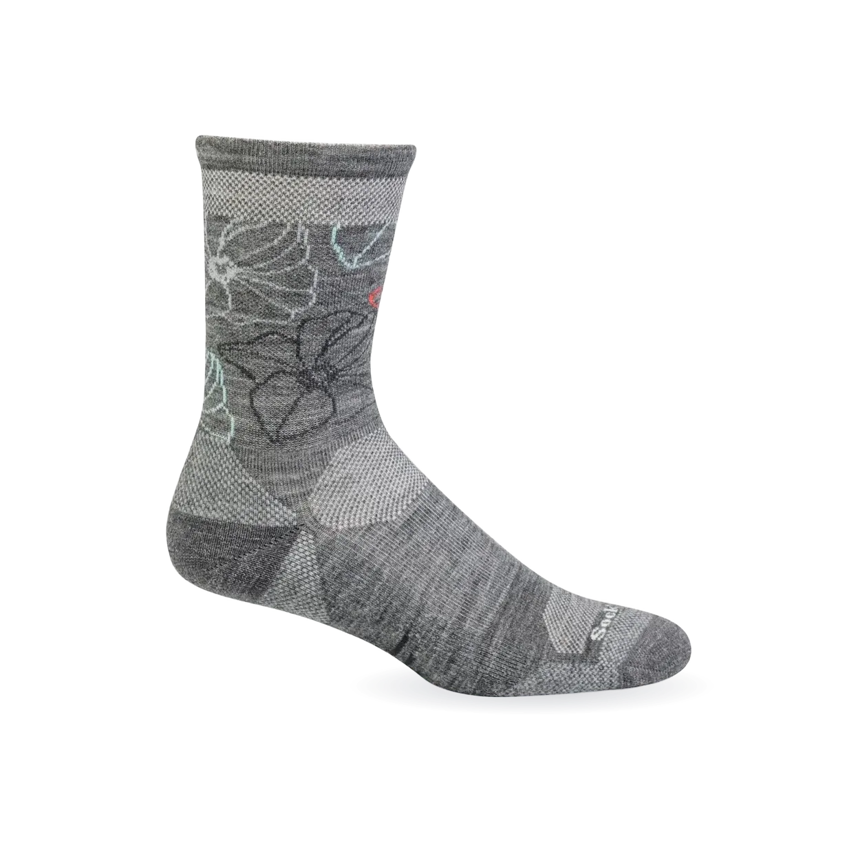 Women's Petal Power Crew | Moderate Graduated Compression Socks
