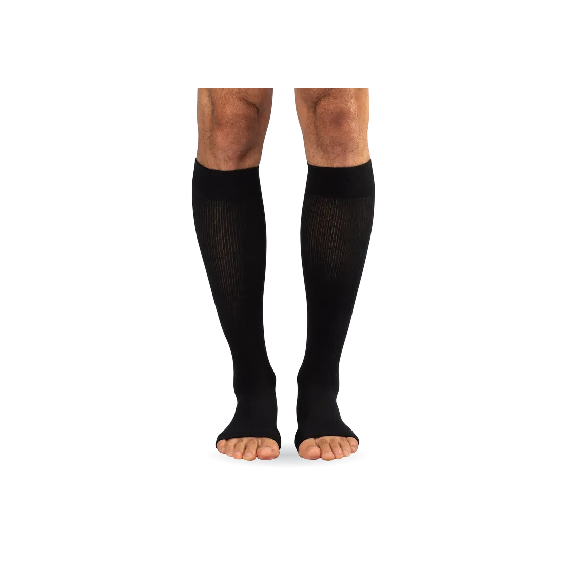 Essentials Cotton Below Knee Socks Open Toe 30-40mmHg