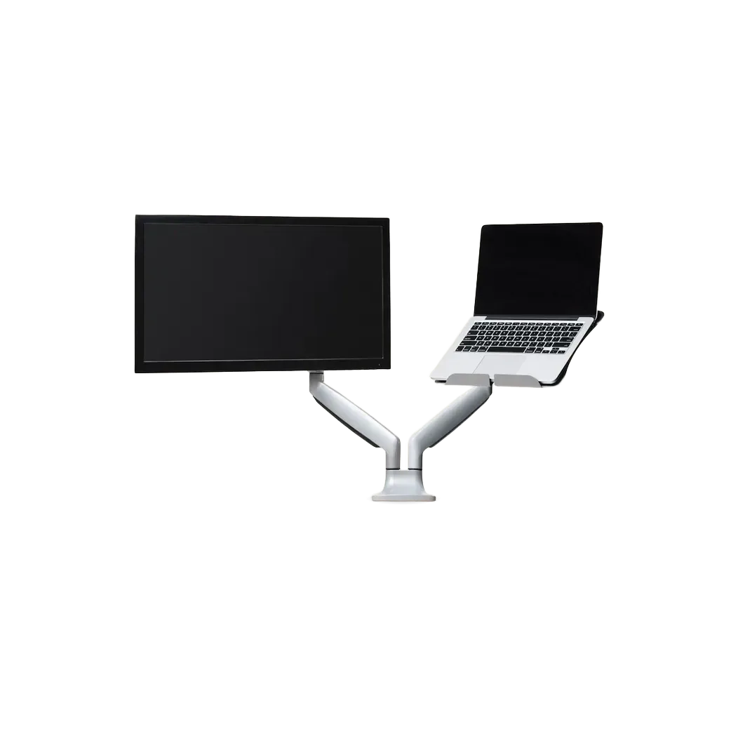 Jarvis Dual Monitor Arm, with Laptop Tray