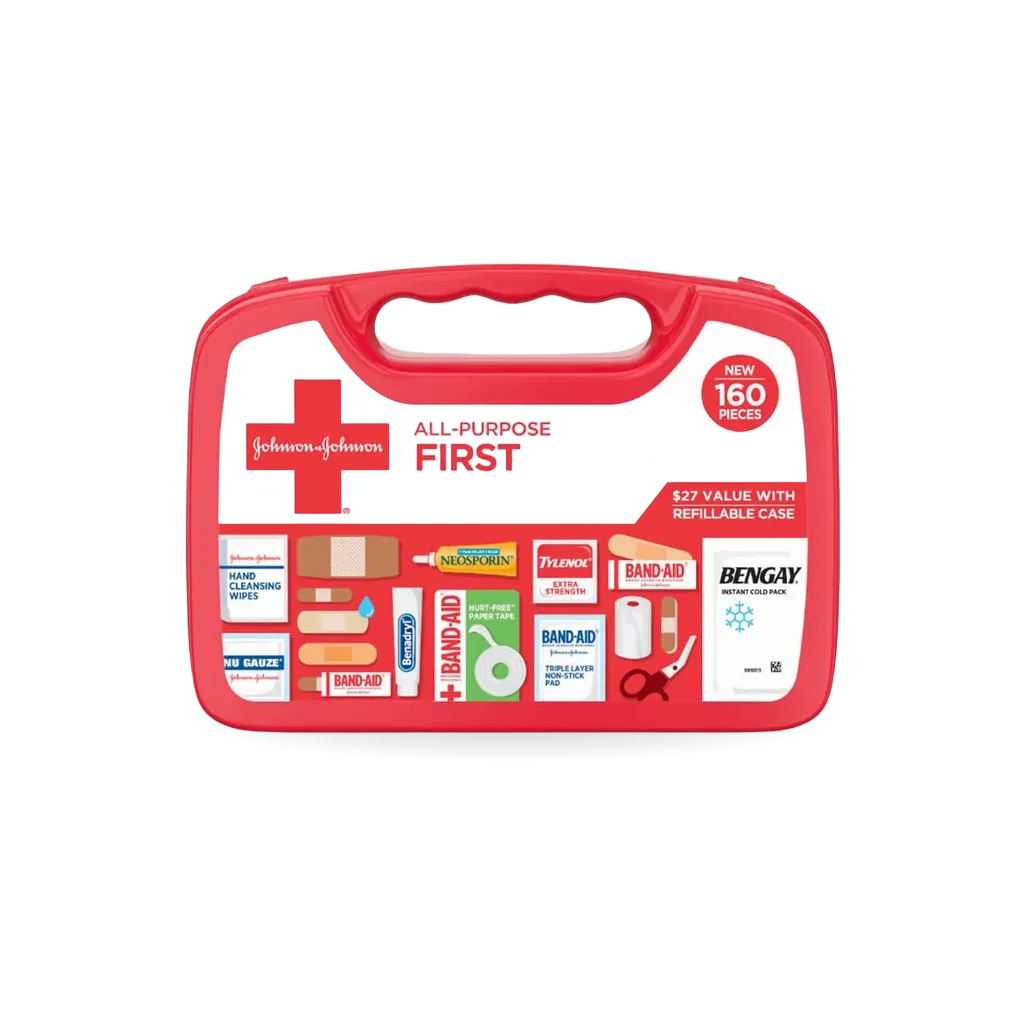 Johnson & Johnson All-Purpose First Aid Kit - 160 ct.