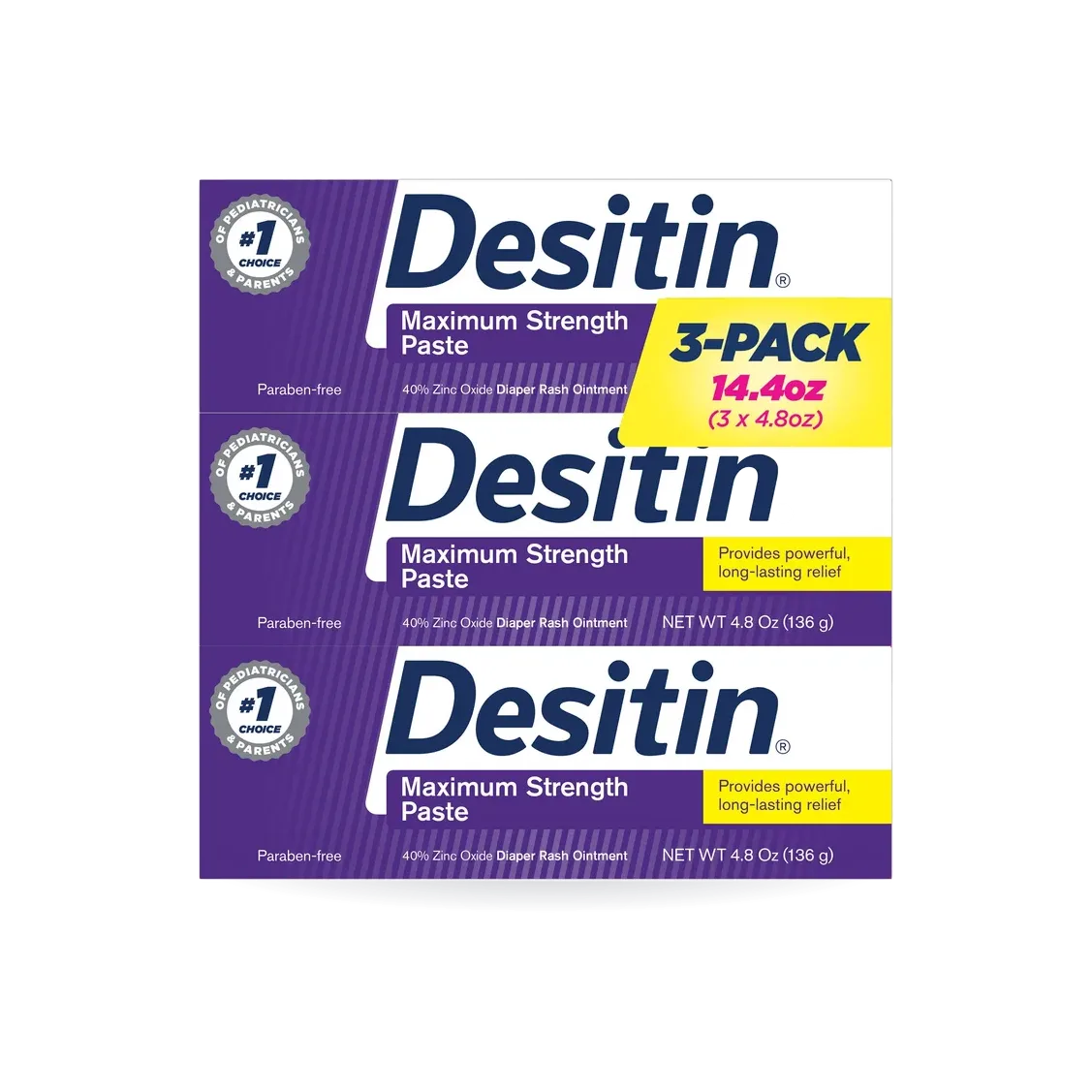 Desitin Maximum Strength Baby Diaper Rash Cream with 40% Zinc Oxide, 14.4 Ounces