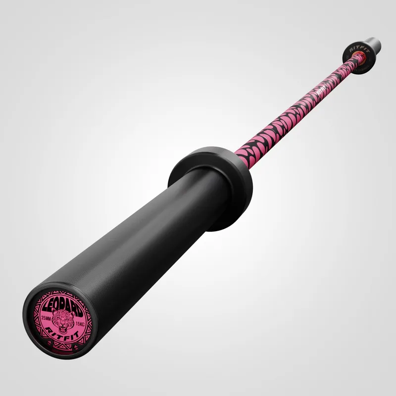 RitFit 15kg Pink Leopard Olympic Training Barbell