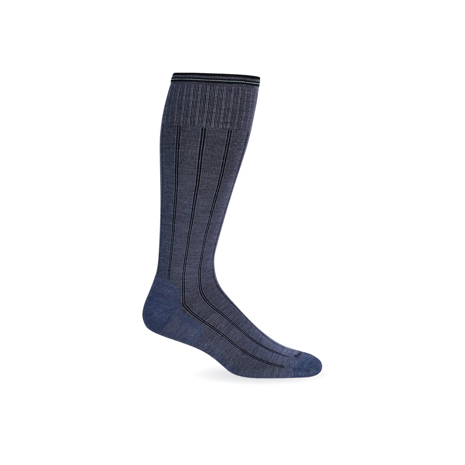 Men's High Rise Rib | Moderate Graduated Compression Socks | Wide Calf Fit