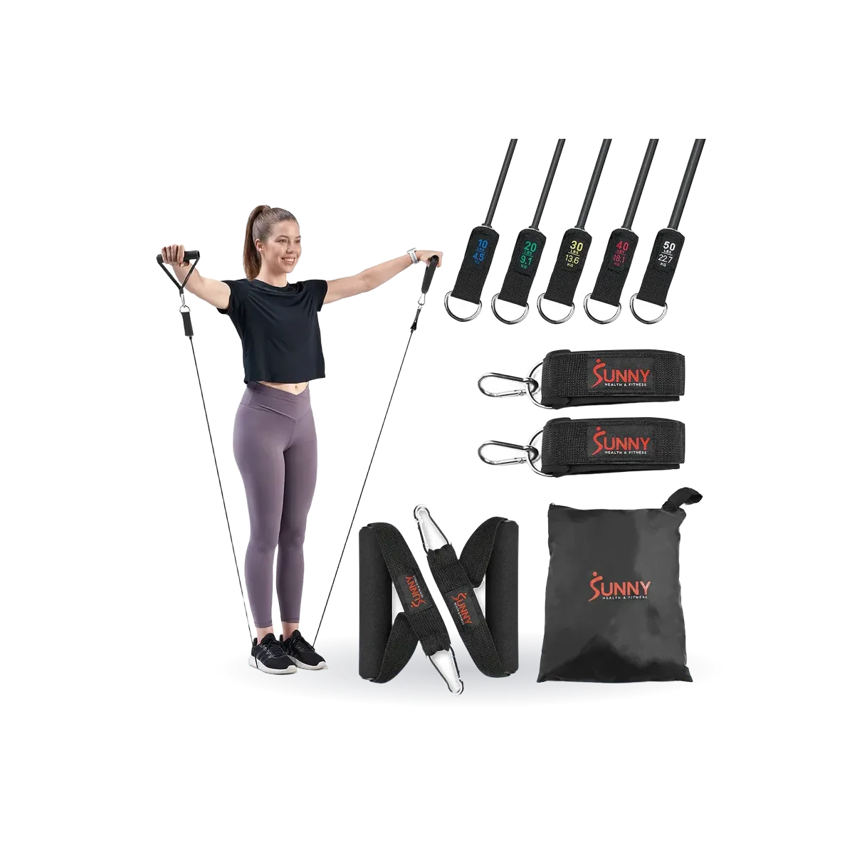 Resistance Tube Set - 10-50 lbs