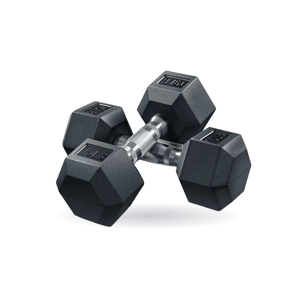 RitFit Rubber Hex Dumbbells Pairs and Sets