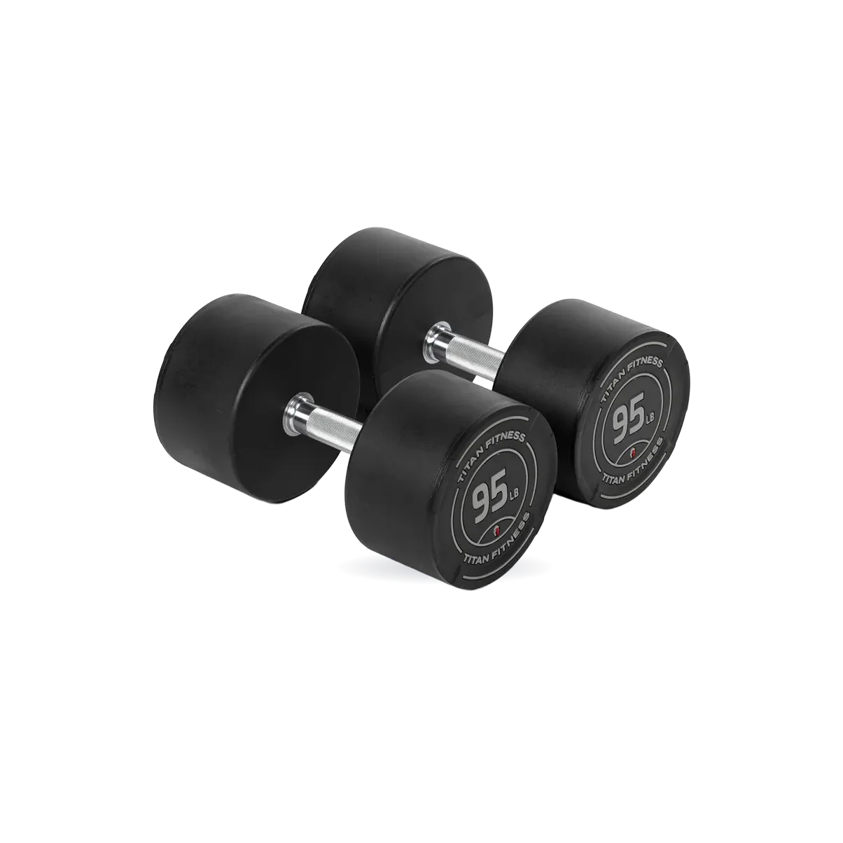 95 LB Pair Round Urethane Dumbbells