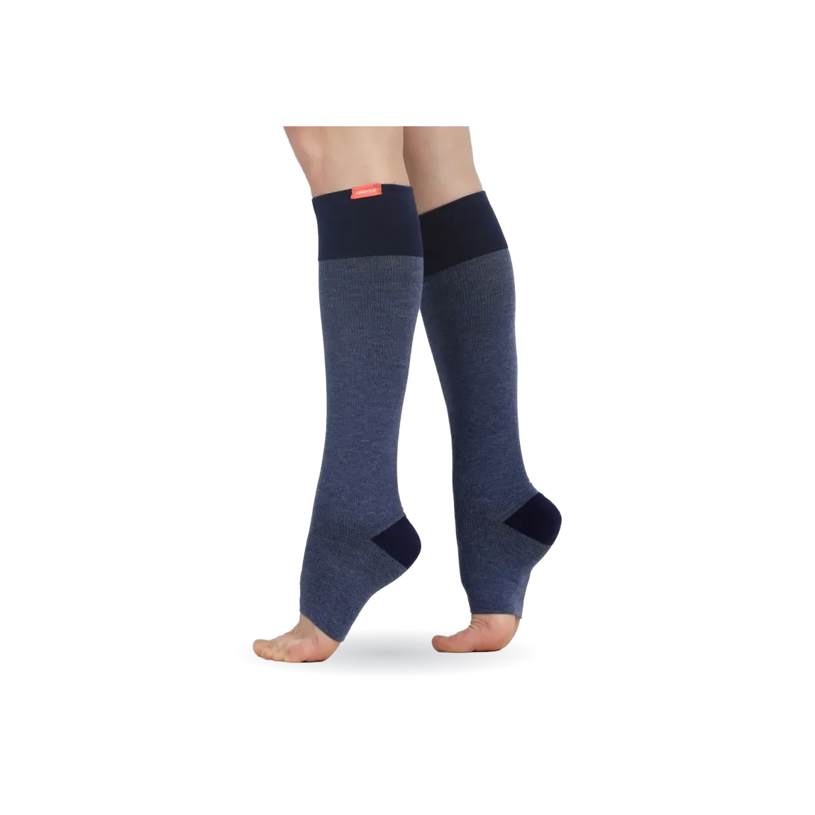 20-30 mmHg: Heathered Collection (Open Toe Cotton Compression Socks)