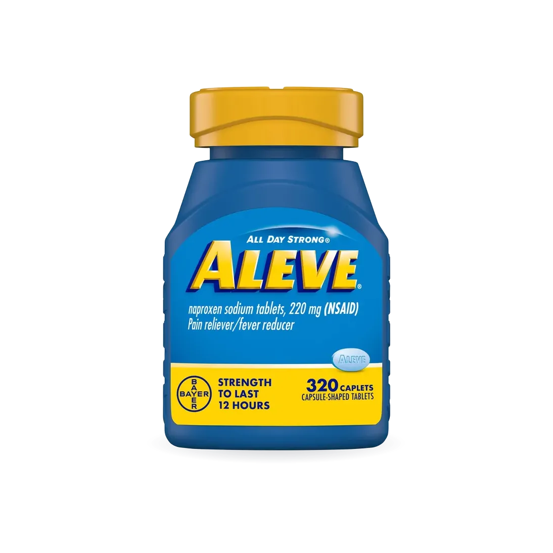 Aleve Naproxen Sodium 220 mg. Pain Reliever/Fever Reducer, 320 Caplets