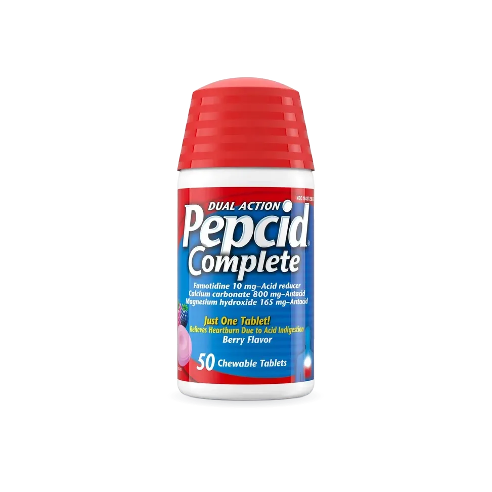 PEPCID COMPLETE Chewable Tablets, Berry, 50 ct.