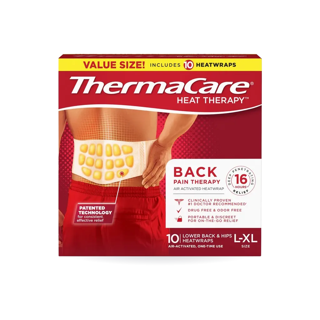 ThermaCare Lower Back & Hips L-XL, 10 HeatWraps